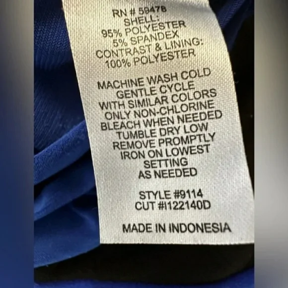 EN FOCUS STUDIOS, Women't Elegant Blue Sleeveless Dress strech Summer Size: 6 - Picture 5 of 6